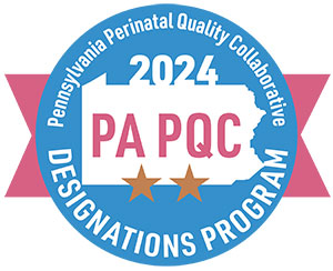 2024 PA PQC Pennsylvania Perinatal Quality Collaborative Designations Program award seal.